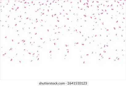 Vector illustration defocused rose gold confetti isolated on a white background, Celebration background template with confetti and ribbons pink, Holiday Decorative Tinsel Element for Design