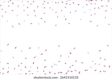 Vector illustration defocused rose gold confetti isolated on a white background, Celebration background template with confetti and ribbons pink, Holiday Decorative Tinsel Element for Design