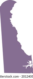 vector illustration of Delaware - US State map