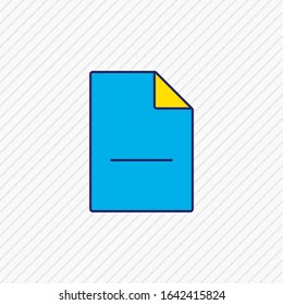 Vector illustration of delete file icon colored line. Beautiful network element also can be used as remove document icon element.
