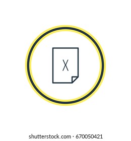 Vector Illustration Of Delete Outline. Beautiful Page Element Also Can Be Used As Remove  Element.