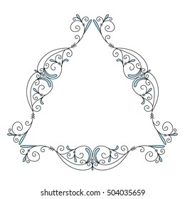 vector illustration delicate frame