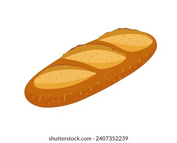 Vector illustration of delicious baguette