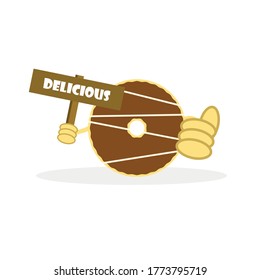 Ilustración vectorial de un delicioso donut