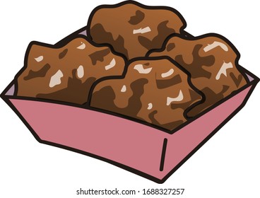 vector illustration delicious fried chicken