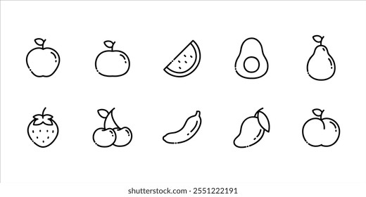 Vector illustration of delicious fruits