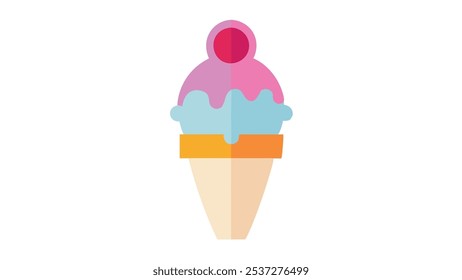 Vector illustration of a delicious ice cream