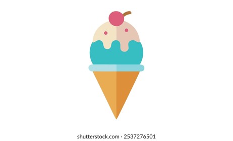 Vector illustration of a delicious ice cream