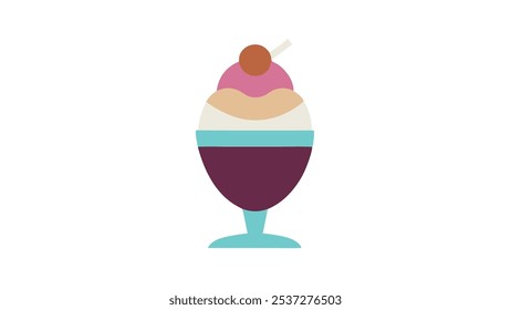 Vector illustration of a delicious ice cream