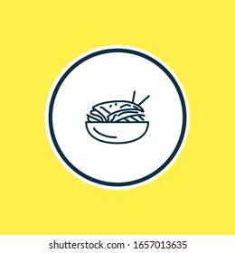 Vector illustration of delicious icon line. Beautiful world cuisine element also can be used as korean kimchi icon element.