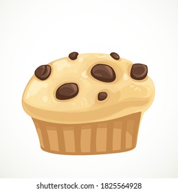 Vector illustration delicious muffin isolated on white background