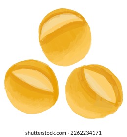 Vector illustration of delicious petit bread in hand drawn style.