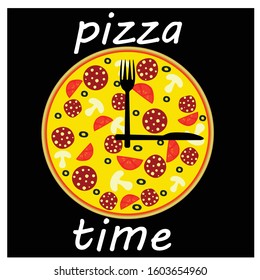 vector illustration of delicious pizza