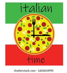 vector illustration of delicious pizza