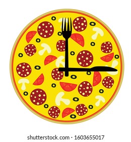 vector illustration of delicious pizza