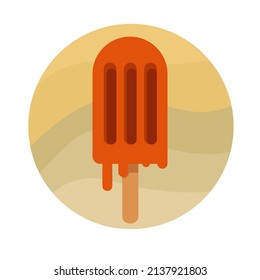 Vector illustration of delicious popsicle ice cream with juice for Highlights instagram.  Ice cream on a stick isolated on a white background. berry and fruit ice creams	