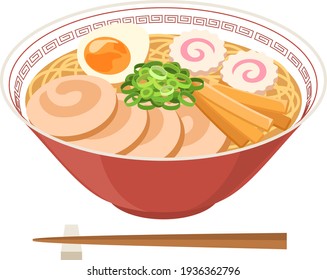 Vector illustration of delicious ramen svg