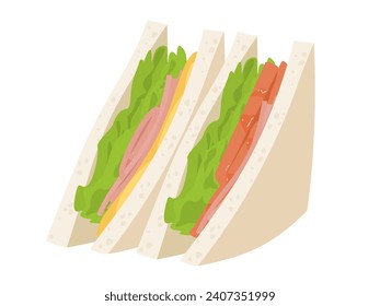 Vector illustration of a delicious sandwich