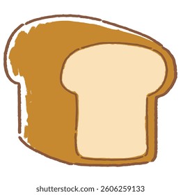 It is a vector illustration of delicious-looking bread in a hand-drawn style.