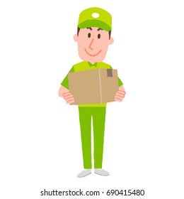 vector illustration of a delivery man