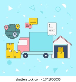 Vector illustration for delivery service.