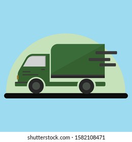 Vector illustration of a delivery truck