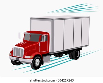 Vector illustration of delivery truck