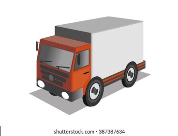 vector illustration of  delivery truck