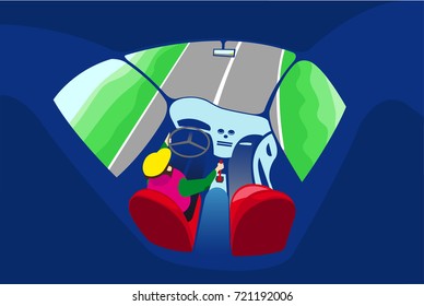 Vector illustration of delivery van.