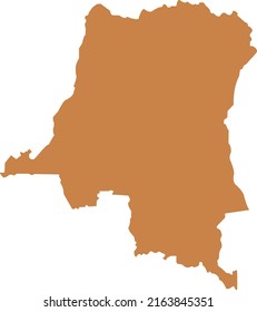Vector Illustration of Democratic Republic of Congo map