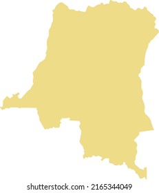 Mapa de la ilustración vectorial de la República Democrática del Congo
