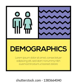 VECTOR ILLUSTRATION OF DEMOGRAPHICS ICON CONCEPT