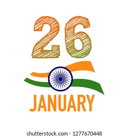 vector illustration .den the Republic of India. graphic design for a holiday greeting card decoration, flyers, brochures, posters