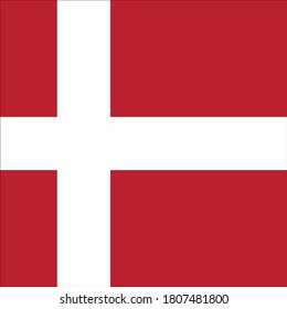 ilustración vectorial de la bandera de Dinamarca