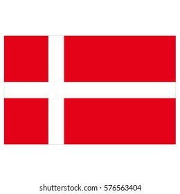 vector illustration of Denmark flag