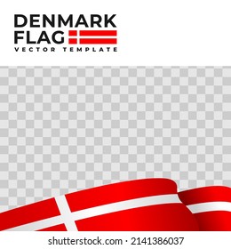 ilustración vectorial de la marca denmark con fondo transparente. plantilla de vector de indicador de país.