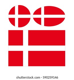 vector illustration of Denmark flags