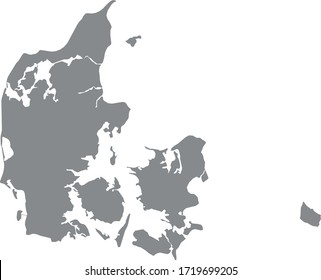 vector illustration of Denmark map
