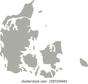 Vector illustration of Denmark map