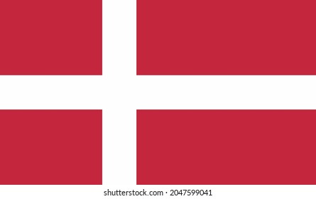 Vector illustration of Denmark national flag