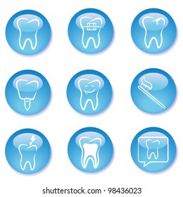 Vector illustration of dental buttons