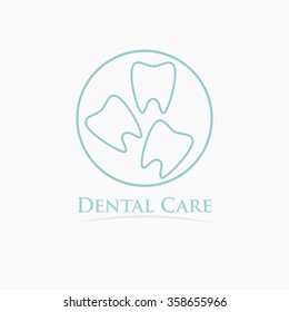 Vector Illustration of Dental Care. 
