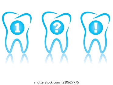 Vector illustration of a dental graphic set
