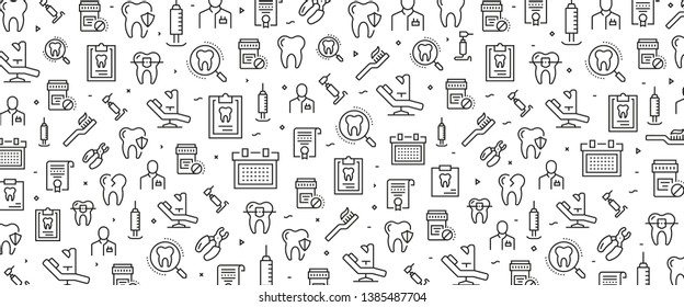 VECTOR ILLUSTRATION OF DENTAL ICON CONCEPT