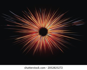 vector illustration depicting an abstract background in the form of a flash in space for decoration of interior backgrounds