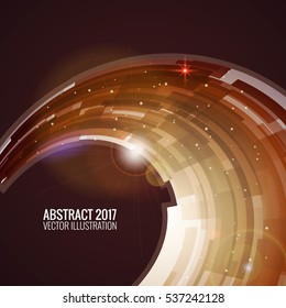 Vector illustration depicting abstract. Round image background for design. Vector object, explosion substance matter. Object with the image of the explosion. Color banner.