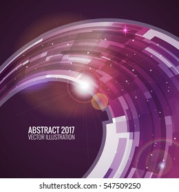 Vector illustration depicting abstract. Round image background for design. Vector object, explosion substance matter. Object with the image of the explosion. Color banner.