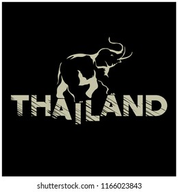 

vector illustration depicting an Asian elephant. An elephant on the text.