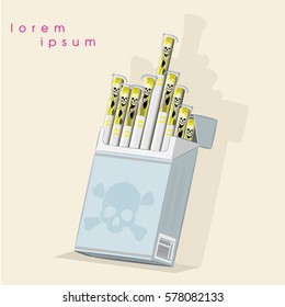 


vector illustration depicting a cigarette in a death