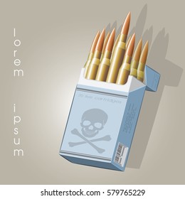 

vector illustration depicting a cigarette in a death